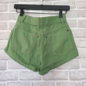 Vintage Y2K Hush Puppies Green Cotton Booty Shorts sz 26
